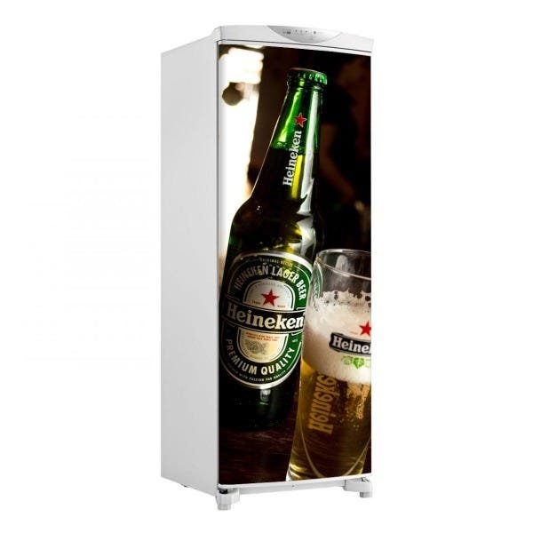 Adesivo decorativo Para Geladeira Porta (1 pç) Garrafa E Copo No Bar - 1,50x0,60cm - 1