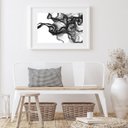 Ver imagem 2 de Quadro Horizontal Minimalista Chumbo - 60x48cm:madeira Branca