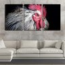 Quadro Decorativo 30x66 galo sobre fundo preto - 2