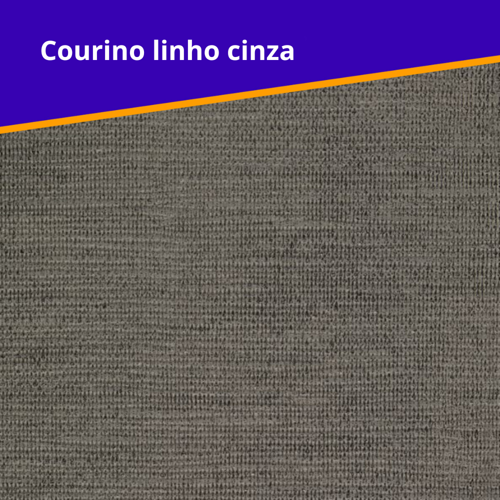 Bicama Box Baú Solteiro 88x188x42 Courino Linho Cinza com Colchão Adapto Molas Ensacadas Ecoflex - 6