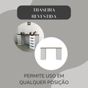 Ver mais imagens de Escrivaninha Mesa Escritório Minimalista com Due 10 Gavetas 136cm Nogal e Branco Artany