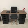 Escrivaninha Mesa Escritório Minimalista com 10 gavetas Due - 11