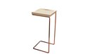Ver imagem 1 de Mesa de Apoio Lateral para Sofá Anny Base em Metal Cobre Tampo Off White