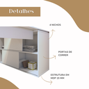 Ver imagem 5 de Escrivaninha Mesa Escritório Ergonômica em L com 2 portas de correr Mingle