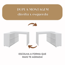 Ver imagem 4 de Escrivaninha Mesa Escritório Ergonômica em L com 2 portas de correr Mingle