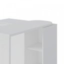 Ver mais imagens de Escrivaninha Mesa Escritório Minimalista em L com 1 Armário e com Ótimo Espaço de Armazenamento Loga