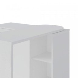 Escrivaninha Minimalista em L com 1 armário e 4 gavetas com ótimo espaço de armazenamento Logan - 8
