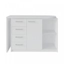 Ver imagem 6 de Escrivaninha Mesa Escritório Minimalista em L com 1 armário e 4 gavetas com ótimo espaço de armazenamento Logan