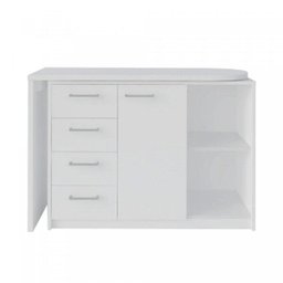 Escrivaninha Minimalista em L com 1 armário e 4 gavetas com ótimo espaço de armazenamento Logan - 6