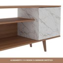 Ver imagem 4 de Rack para Tv até 42 Polegadas 1 Porta 2 Nichos R1486 Tecnomobili Amêndoa/mármore Branco