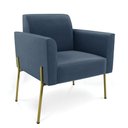 Ver imagem 2 de Poltrona Pé de Ferro Dourado Decorativa Kit 2 Marisa Suede D03 - D’Rossi