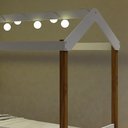 Ver imagem 3 de Bicama Infantil Montessoriana LED Elis Branco e Mel Marrom