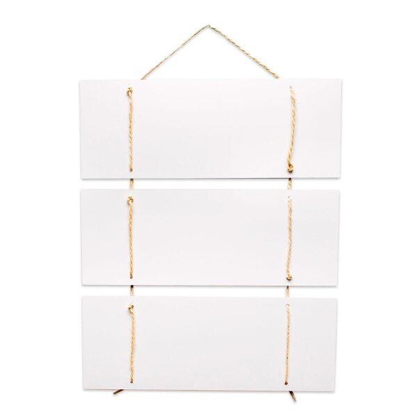 Placa Decorativa Frase Mais Amor Com Corda 70x40 Cm - 2