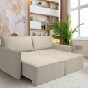 Ver imagem 1 de Sofá para Sala de Estar Retrátil 198cm x 85cm Tecido Safira 02 Paris