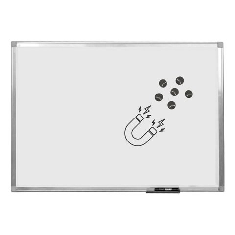 Stalo Quadro Branco Magnético com Moldura de Alumínio Standart 90cm X 60cm