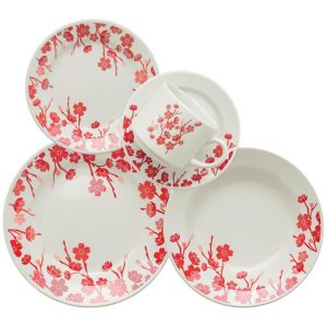 Aparelho de Jantar e Chá 20 Peças Donna Jardim Oriental