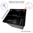 Ver imagem 6 de Tanque Lavanderia 26l Gabinete Mdf Chumbo Suspenso Suporte Torneira de Bancada