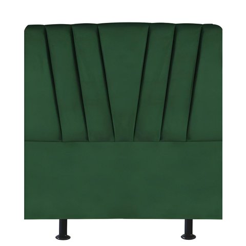 Cabeceira Estofada de Cama Casal Box 140 Cm Malu Suede:verde