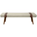 Ver imagem 3 de Puff Recamier Retangular para Sala Quarto Belt 140cm Bouclê - Sofa Store:bouclê Bege