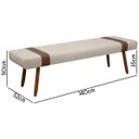 Ver imagem 5 de Puff Recamier Retangular para Sala Quarto Belt 140cm Bouclê - Sofa Store:bouclê Bege