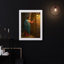 Ver imagem 2 de Quadro Jesus Batendo a Porta - 60x48cm:madeira Branca