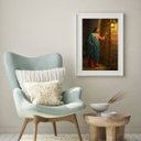 Ver imagem 1 de Quadro Jesus Batendo a Porta - 60x48cm:madeira Branca