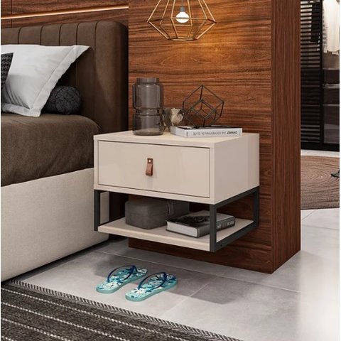 Mesa de Cabeceira Sigma Off White