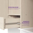 Ver imagem 5 de Conjunto Quarto Bebê Berço Multifuncional Auri, Guarda Roupa Curió Casatema MadeiraOriginals Branco