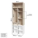 Ver imagem 3 de Conjunto Quarto Bebê Berço Multifuncional Auri, Guarda Roupa Curió Casatema MadeiraOriginals Branco
