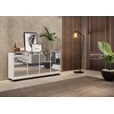 Ver mais imagens de Aparador Buffet com Espelho Multimóveis Vegas com 4 Portas Fg3560 Branco/preto