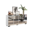 Ver imagem 3 de Aparador Buffet com Espelho Multimóveis Vegas com 4 Portas Fg3560 Branco/preto