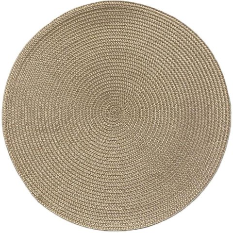 Kit 6 Americano Requinte Liso para Mesa Redondo 38cm Palha