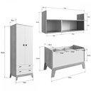 Ver imagem 3 de Kit Quarto Bebê Completo com Berço Americano Linha Favo de Mel Branco Fm034 Completa Móveis
