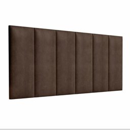 Cabeceira Cama Box Casal Suede Estofada Painel 140x56 Varias Cores: Marrom - 2