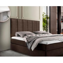 Cabeceira Cama Box Casal Suede Estofada Painel 140x56 Varias Cores: Marrom - 1