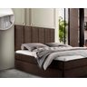 Cabeceira Cama Box Casal Suede Estofada Painel 140x56 Varias Cores: Marrom - 1
