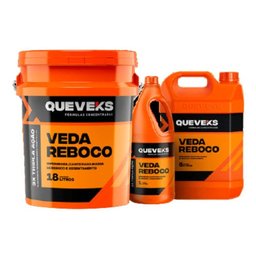 Kit 2 Unidades de 1litro de Veda Reboco Queveks do Brasil Ligante e Impermeabilizante - 2