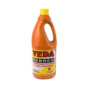 Kit 2 Unidades de 1litro de Veda Reboco Queveks do Brasil Ligante e Impermeabilizante