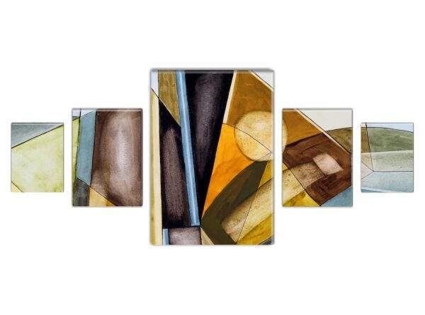 Conjunto quadros decorativos Classic Contemporary Abstract 140x60 - 1