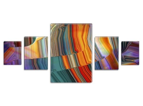 Conjunto quadros decorativos Classic Résumé boréal 140x60 - 1