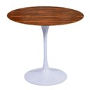 Ver imagem 1 de Mesa Saarinen Redonda Pau Ferro 150cm - Base Branca
