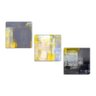 Trio de quadros decorativos Petit vertical Slim Yellow Abstract 130x40cm - 1