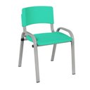 Ver imagem 2 de Kit 12 Cadeira Iso Infantil Creche, Base Cinza Verde Água