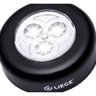 Luminária Led 0,6w de Toque Redonda Preta Pilha Aaa Liege - 3