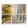 Conjunto de 4 quadros decorativos Chemin de l'arbre 105x85cm - 1