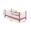 Ver imagem 3 de Infantil Nuvem Branco Rosa com Colchão para Quarto Menina Confortável Delicado Moderno Luxo