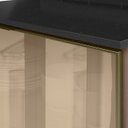 Ver imagem 5 de Balcao com Tampo 2 Gavetoes Vidro 80cm Mdf Kali 16412 Carvalho Toq Nicioli