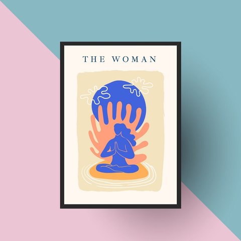 Quadro Arte Matisse - The Woman 33x24cm:moldura Preta