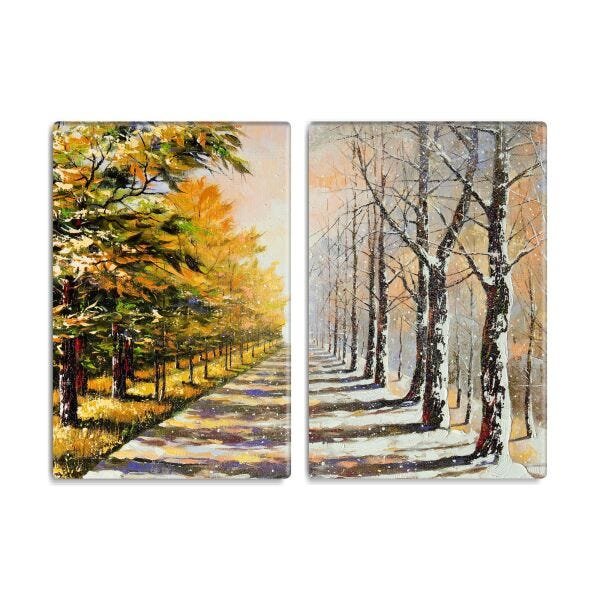 Conjunto 2 quadros decorativos Slim Chemin de l'arbre 85x60cm - 1
