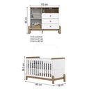 Ver imagem 4 de Quarto de Bebê Completo Ternura 1 Porta 3 Gavetas Branco/jequitibá - Henn